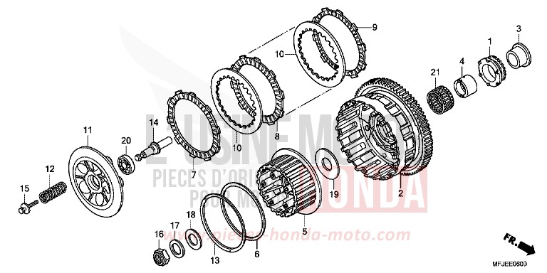 EMBRAYAGE de CBR600RR ABS VICTORY RED (R334) 2012